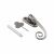 Monkey Tail Espagnolette Casement Window Handle - Left Hand - Pewter