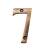 Marcus 76mm Screw Fix Door Numeral - 7 - Antique Brass
