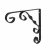 Ornamental Scroll Shelf Bracket - 164 x 160mm - Black