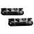 CLIP Straight Cabinet Mounting Plate - Screw On - 0mm Spacing - Steel - Black Onyx - Pair