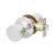 Polished Chrome Hotel Passage Mortice Door Knobset - 65mm Rose Diameter