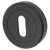 Brass Escutcheon - 50mm Diameter - Keyhole - Matt Black
