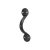 Blacksmith Bow Cabinet Pull Handle - 55mm Centres - Antique Black Iron