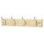 Hat & Coat Hook Rail - 400 x 20 x 71mm - 4 Hooks - Pine Board with Satin Chrome Hooks