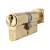 10 Pin 64mm Euro Thumbturn Cylinder - 32mm Turn + 32mm - Polished Brass - Keyed Alike