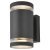 Forum Zink Lens Outdoor Up & Down Wall Light - IP44 - Anthracite