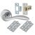 Polished Chrome Latch Door Handles on Rose Pack - Sussex Range