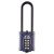 Combination All Weather Extra Long Shackle Padlock - 40mm Body - 17 x 63mm Shackle - Blue