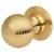 Beehive Ball Cabinet Knob - 25mm Diameter - Polished Brass