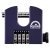 Security Combination Padlock - 65mm Body - 15 x 20 x 75mm Shackle - Blue