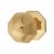 Polished Brass Octagonal Pinnacle Period Centre Door Knob - 65mm Rose Diameter