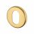Escutcheon - 52mm Diameter - Oval - PVD Brass