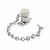 Acorn Sash Window Stop on Chain - 32 x 13mm - Polished Chrome