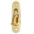 Weekes Sash Window Stop - 70 x 19mm - Radius End - Polished Brass