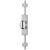 French Style Oval Knob Locking Espagnolette Bolt - 2400 x 38mm - Polished Chrome