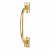 Traditional Polished Brass Light Cast D-Bar Door Pull Handle - Screw Fix - 250mm Centres