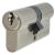 5 Pin 70mm Euro Double Cylinder - 35 + 35mm - Polished Nickel - Keyed to Differ