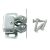 Double Roller Catch - 32 x 27 x 13mm - Zinc Plated - Pack of 10
