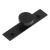 Murray Round Cabinet Knob on Plain Backplate - 40mm Diameter - Black