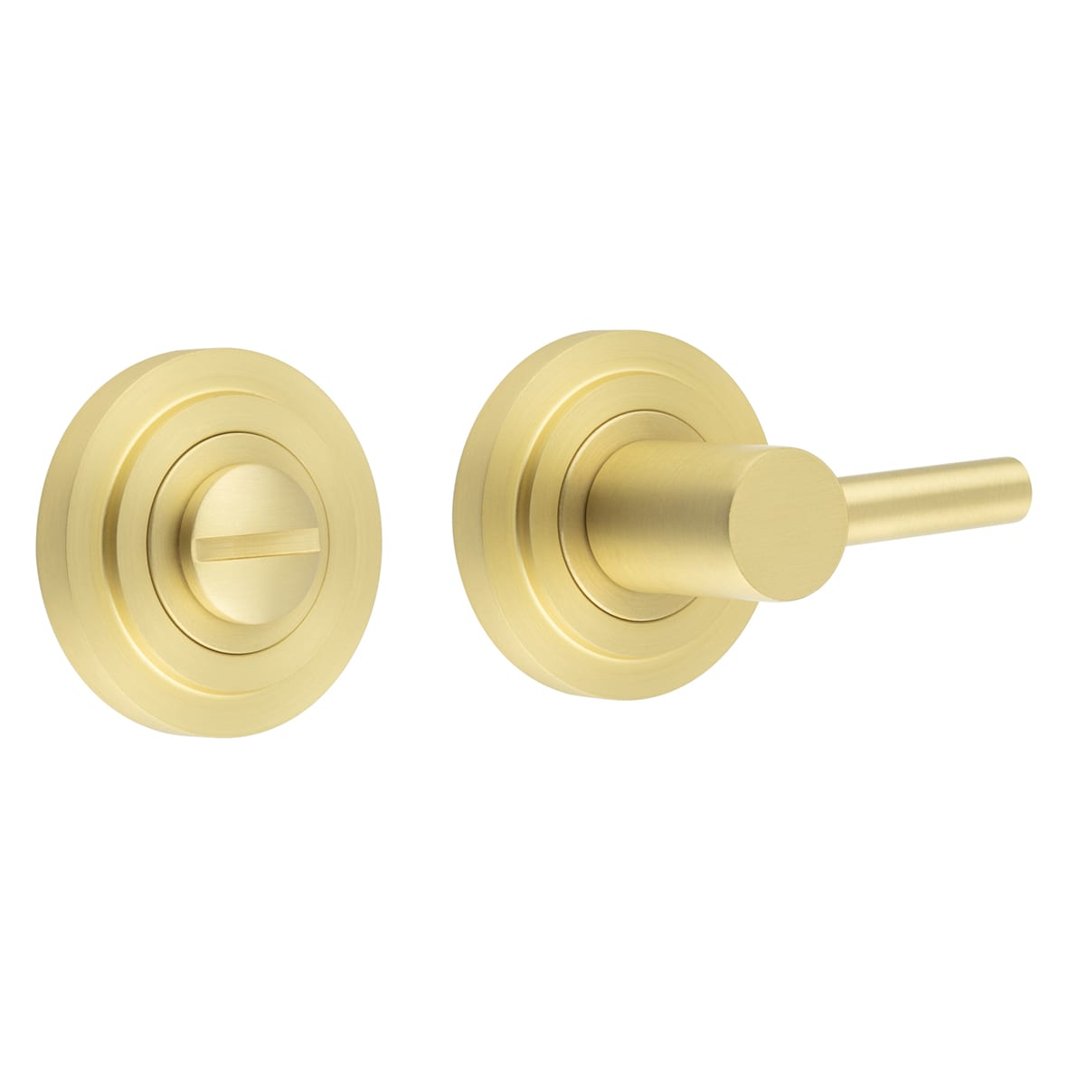 Easy Turn & Release with Stepped Rose - 50mm Diameter - Satin Brass