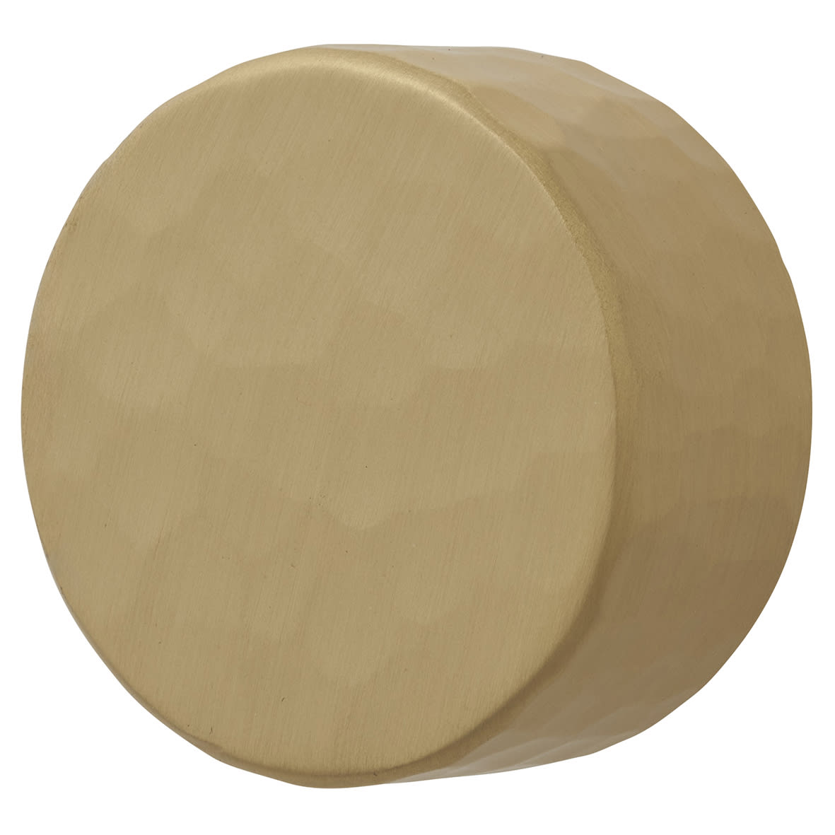 Leila Hammered Round Cabinet Knob - 35mm Diameter - Satin Brass