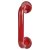 Rouge Red Nylon D-Bar Door Pull Handle on Rose - Screw Fix - 220mm c/c