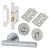 Polished Chrome Bathroom Lock Door Handles on Rose Pack - Dakota Range