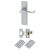 Satin Chrome Victorian Scroll Latch Door Handles Pack