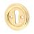Parisian Escutcheon - 42mm Diameter - Keyhole - Polished Brass