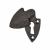 Shield Covered Escutcheon - 57 x 28mm - Keyhole - Antique Black Iron