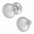 Satin Chrome Round Rim Door Knob - 57mm Rose Diameter