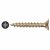 Yellox Pozi Countersunk Wood Screws Value Pack - 2.5 x 16mm - Yellow Zinc - Pack of 1000