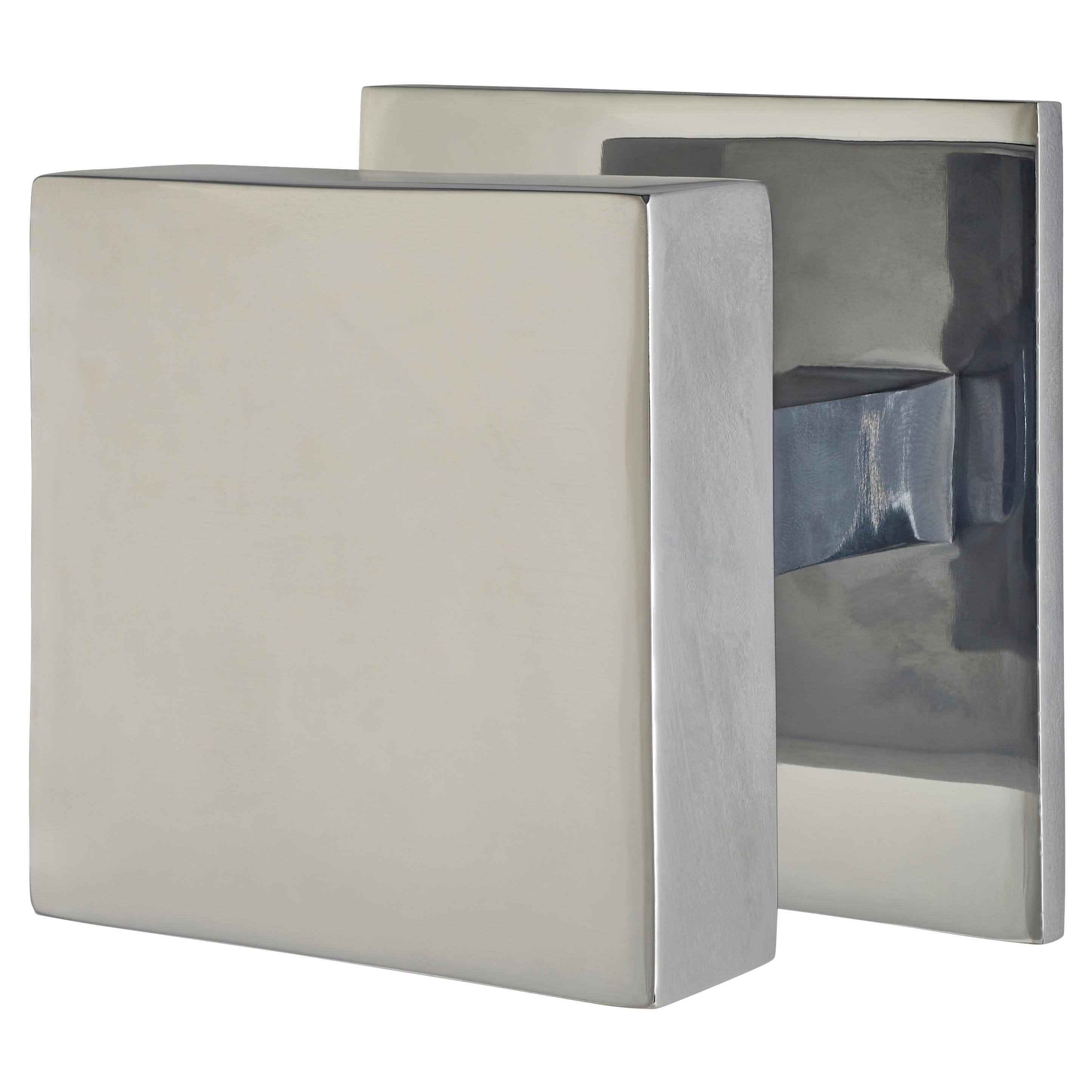 Marcus Polished Chrome Square Centre Door Knob - 89 x 89mm Square Rose