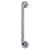 Satin Aluminium 19mm D-Bar Door Pull Handle on Rose - Screw Fix - 300mm Centres