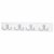 Double Coat Hook Rail - 450 x 70 x 15mm - 4 Hooks - White Board with Polished Chrome Hooks