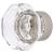 Faceted Floral Glass Cabinet Knob - 35mm Diameter - Satin Nickel