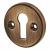 Escutcheon - 40mm Diameter - Keyhole - Antique Brass