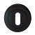 Escutcheon - 51mm Diameter - Keyhole - Black Nickel