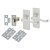 Satin Chrome Victorian Scroll Latch Door Handles Pack - Short Plate