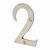 76mm Screw Fix Door Numeral - 2 - Satin Nickel