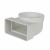 90° Elbow Connector - 110 x 54mm - White