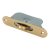 Radius Axle Sash Window Pulley - 44mm Curved Metal Wheel - Polished Brass