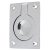 Rectangular Flush Ring Cabinet Pull Handle - 63 x 50mm - Polished Chrome