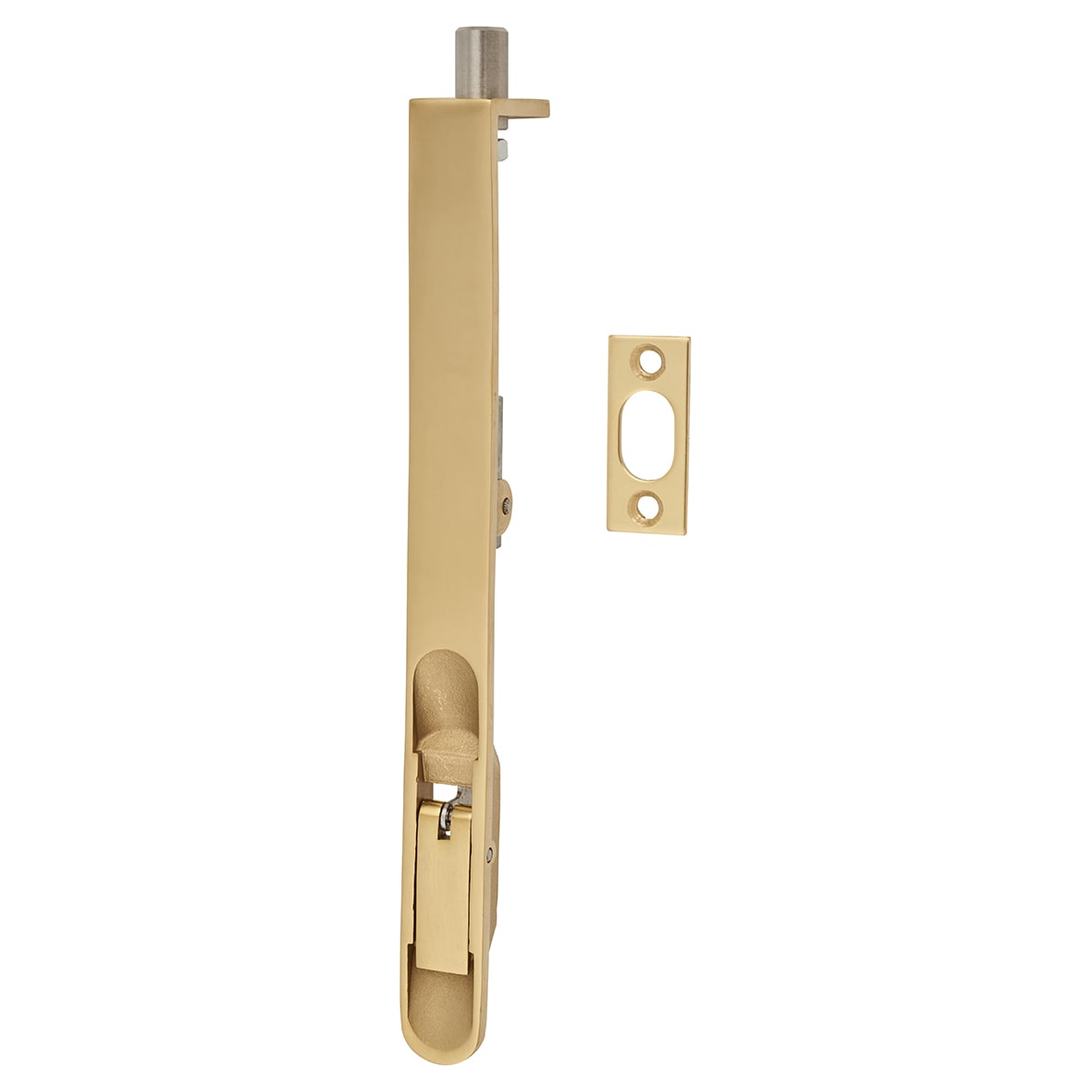 Lever Action Flush Bolt - 200 x 20mm - Fire Rated - Radius - PVD Brass