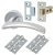 Marcus Polished Chrome Latch Door Handles on Rose Pack - Centaur Range