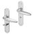 Polished/Satin Chrome Bathroom Door Handles - Florence Range - 182 x 39mm