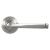 Satin Stainless Steel Door Handles on Round Rose - Avon Range