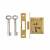 Cabinet Mortice Deadlock - 63 x 32mm - Left Hand - Polished Brass