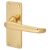 Polished Brass Victorian Straight Latch Door Handles - Short Plate - 118 x 42mm