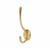 Marcus Victorian Light Duty Single Hat & Coat Hook - 125 x 51mm - Polished Brass
